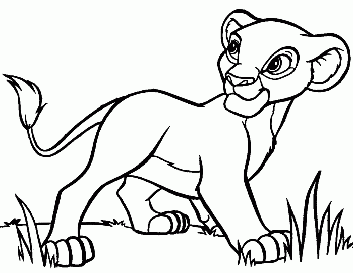 Animated baby lions coloring pages