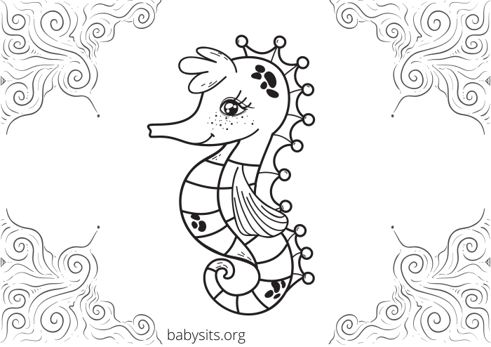 Cute sea animals coloring pages