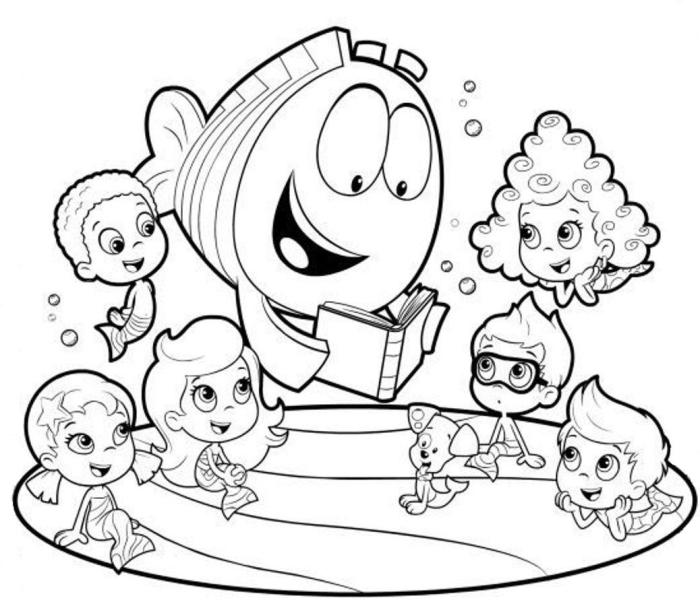 Coloring book bubble guppies