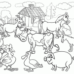 Farm animals coloring pictures