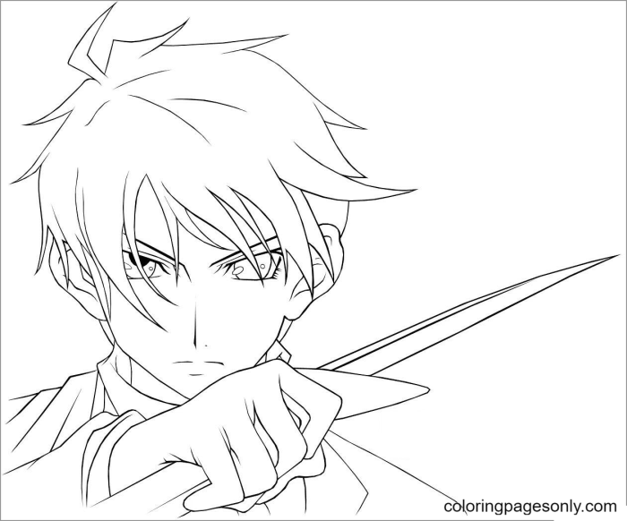 Anime coloring pages assasin