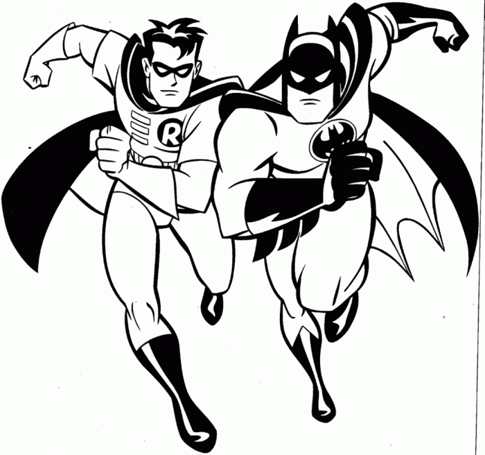 Batman and robin coloring book