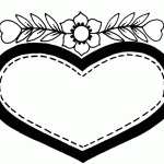 Coloring book heart shape