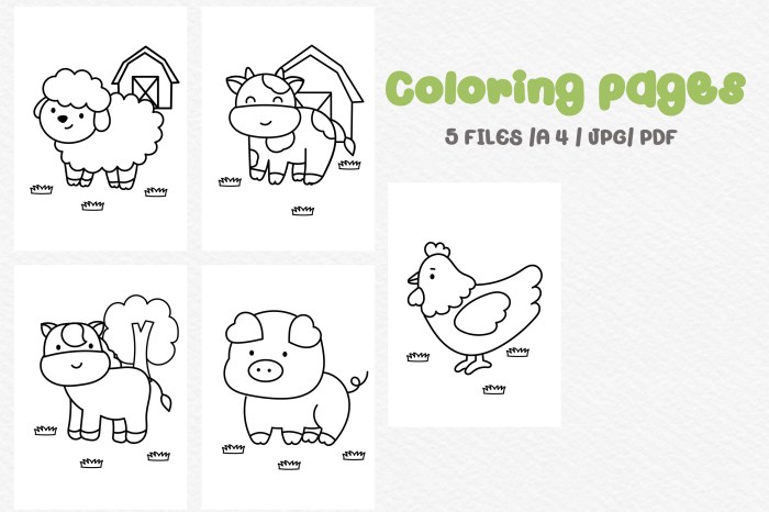 Farm animals coloring pages pdf