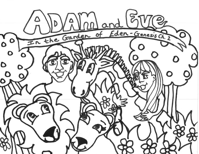 Adam and eve coloring book