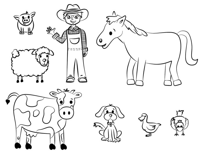 Farm coloring pages animal kids printable animals toddlers sheets barn bestcoloringpagesforkids print zoo cute article