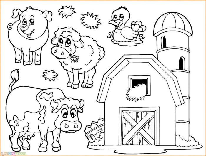 Farm animals coloring pages pdf