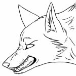 Easy anime wolf coloring pages