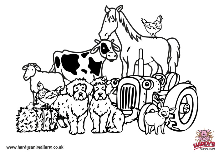 Animated farm animal coloring pages