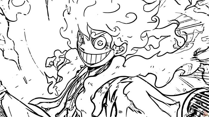 Anime coloring pages luffy