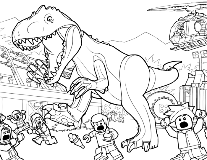 Coloring book t rex