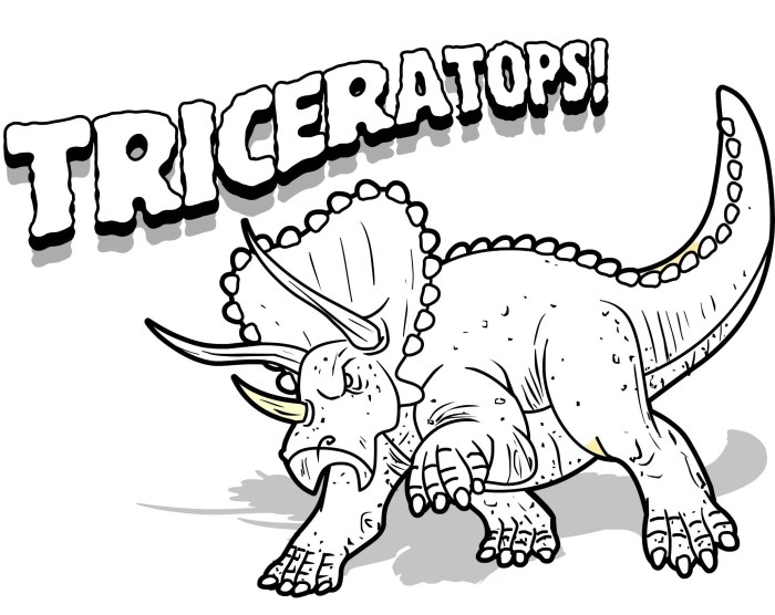 Animated dinosaur coloring pages triceratops