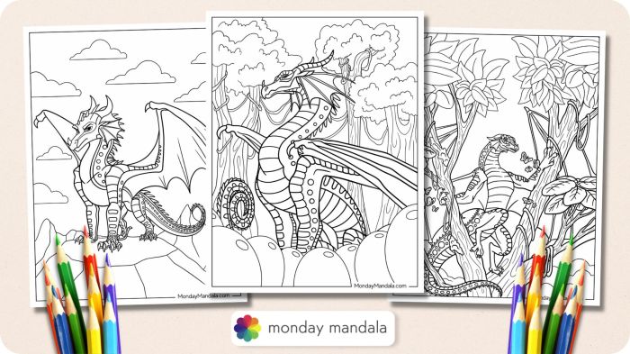 Wings of fire coloring book pages