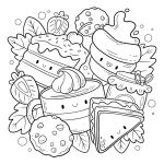 Anime food coloring page