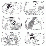 Woodland animals coloring pages