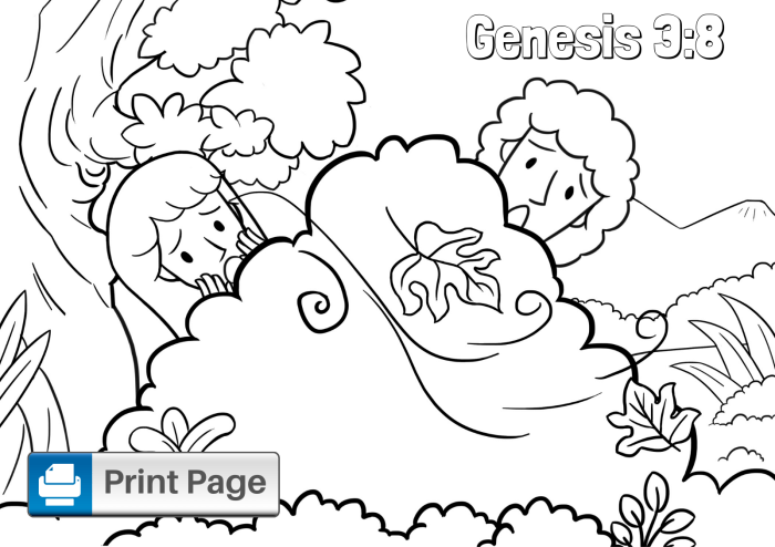 Adam and eve coloring book