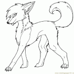 Anime firewolf wolf coloring pages