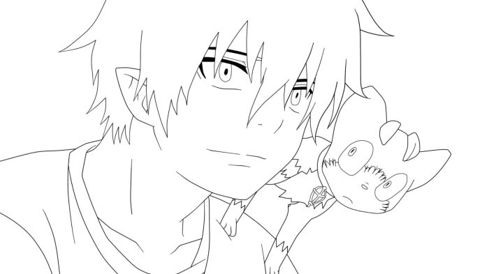 Anime coloring pages download