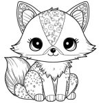 Animated baby wild animal coloring pages