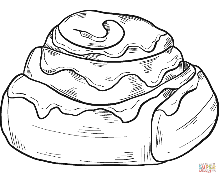 Cinnamon roll coloring book