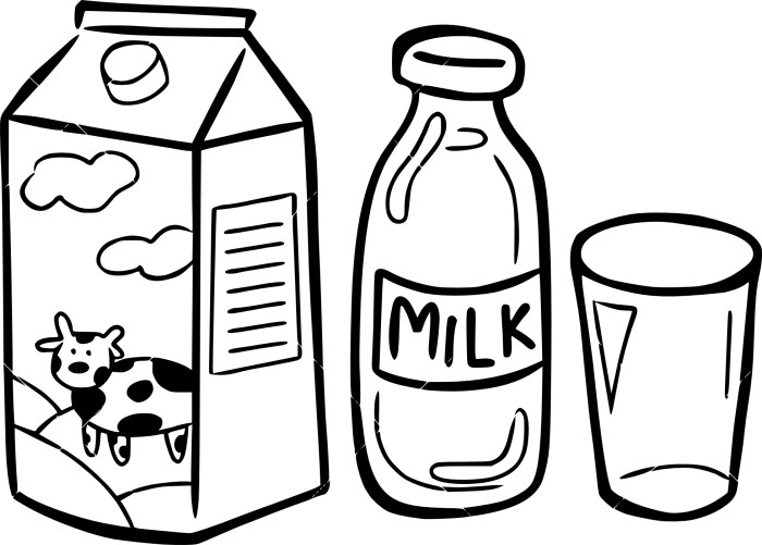 Animated milk bottle coloring