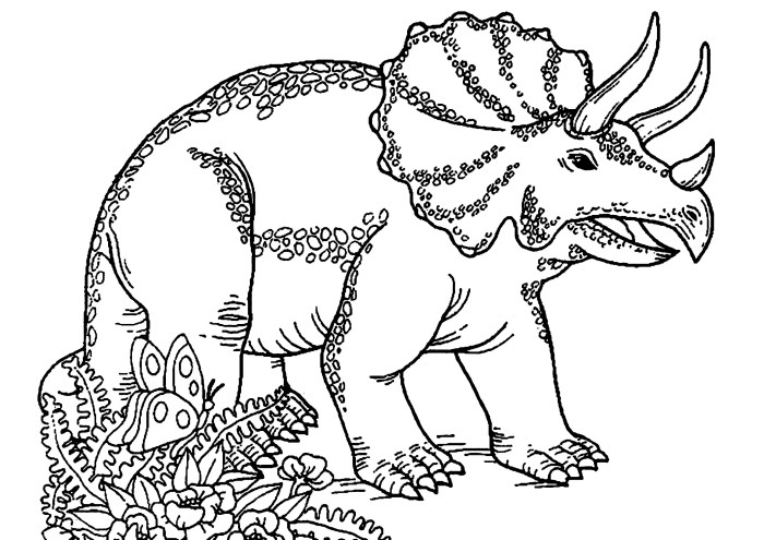 Animated dinosaur coloring pages triceratops