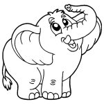 Coloring pages for kids animals elephants