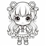 Anime baby chibi coloring pages