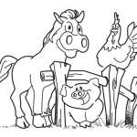 Farm coloring pages animals animal printable kids color printables preschool activity worksheet games