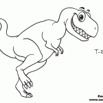 Coloring book t rex