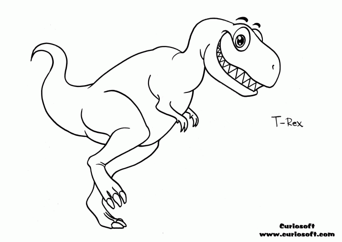 Coloring book t rex