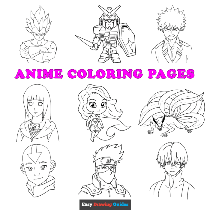 Anime coloring pages to print for free