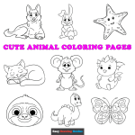 Cutest coloring pages to print animals