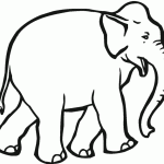 Free coloring pages animals elephants