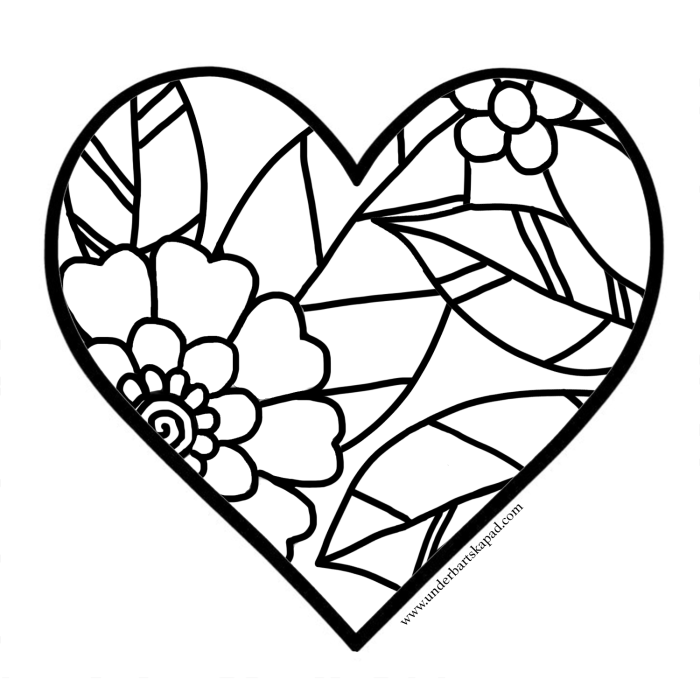 Coloring pages of animals love hearts