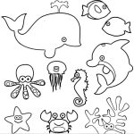 Cute ocean animals coloring pages