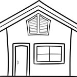 Animated house coloring page