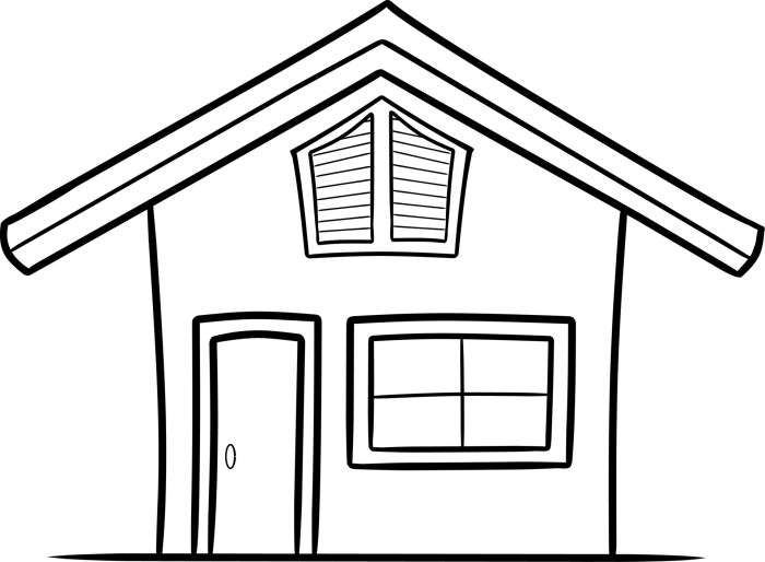 Animated house coloring page