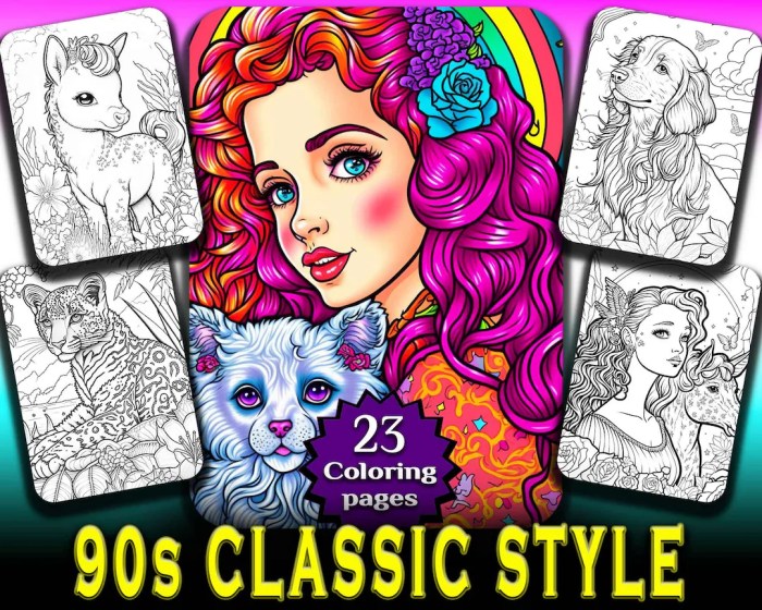 Coloring books from the 90s