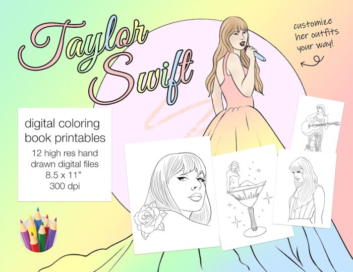 Taylor swift coloring books