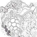 Ocean coloring book pages