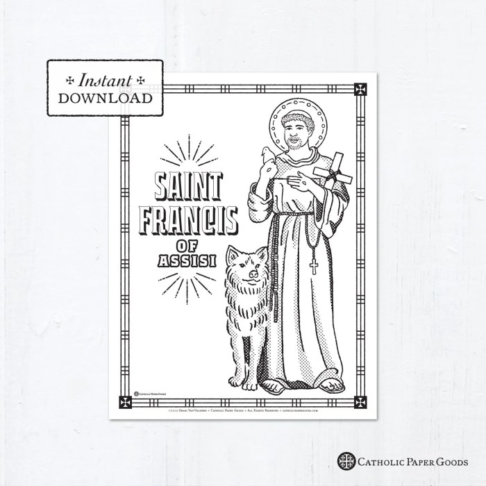 St francis of assisi coloring book