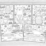 Cute winter animal coloring pages