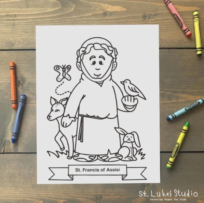 St francis of assisi coloring book