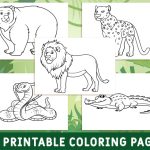 Free printable coloring pages wild animals