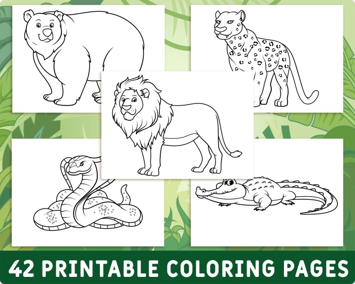 Free printable coloring pages wild animals