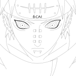 Anime head coloring page