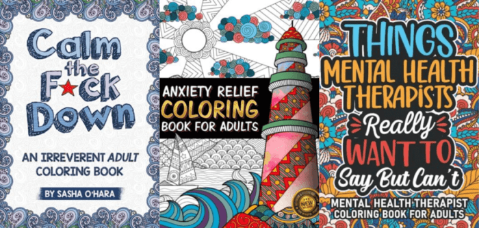 Coloring books for mental health