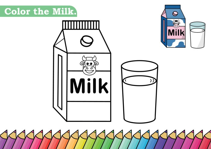 Animated milk bottle coloring