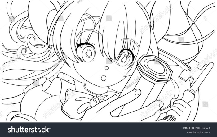 Anime girls coloring book